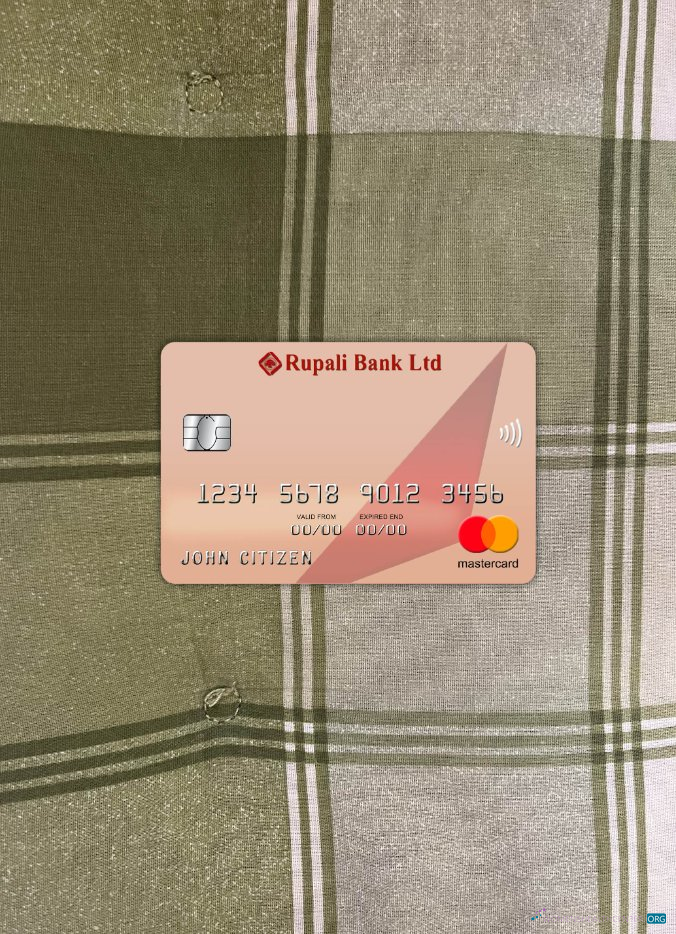 Download Bangladesh Rupali bank mastercard photolook front Photoshop template
